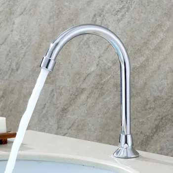 

Single Cold Tap Water Faucet Foot Pedal Valve Copper Bathroom Basin Faucet For Railway Station Wharf Public Place