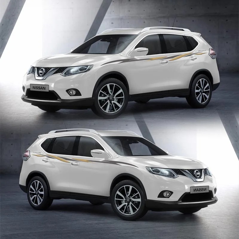 Гоночные спортивные полосы для Nissan X-Trail Mark Levinson наружная Боковая дверь наклейка автомобиля виниловая пленка наклейки Авто Наклейка