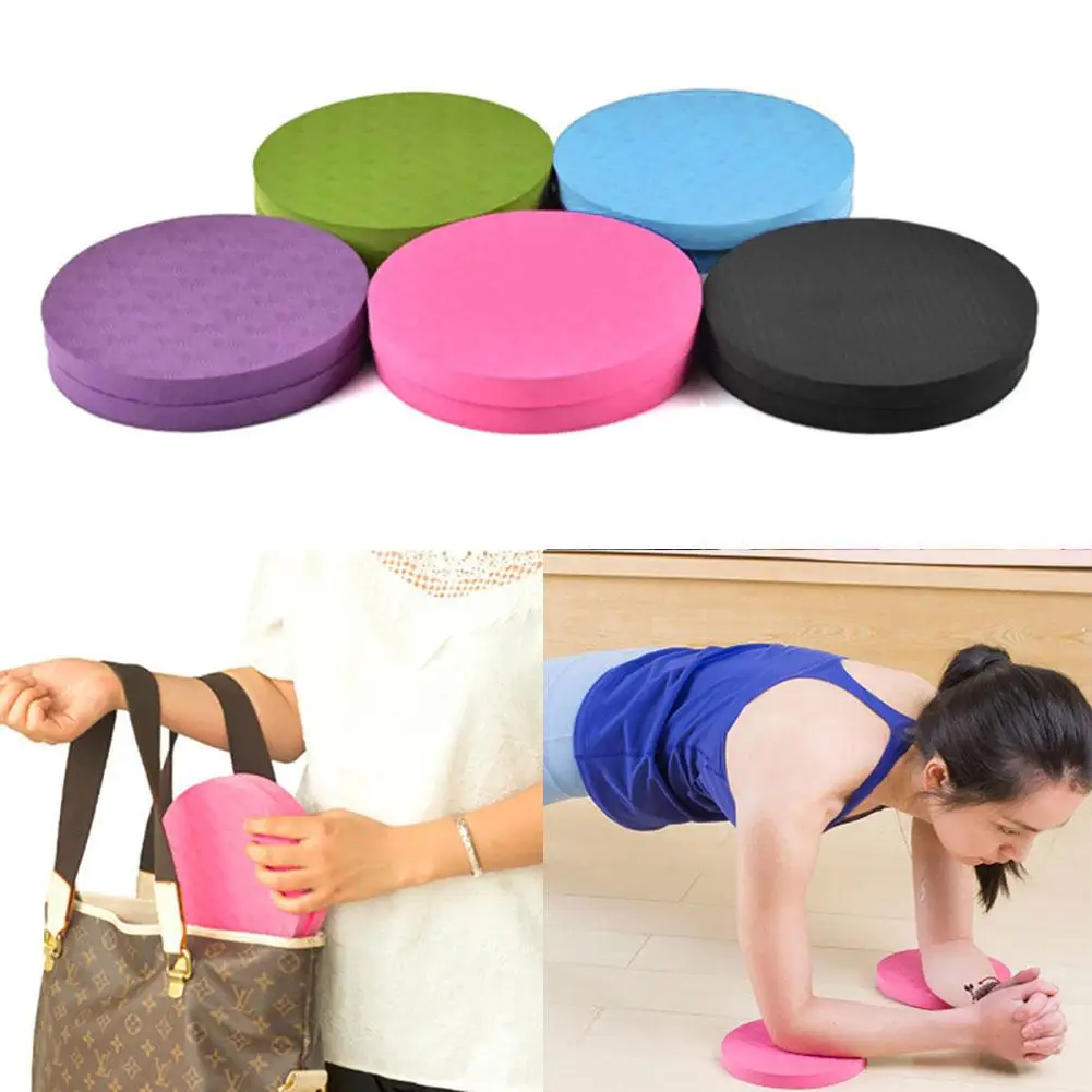 2Pcs Round Fitness Yoga Flat Support Pad Elbow Knee Wrist Protection