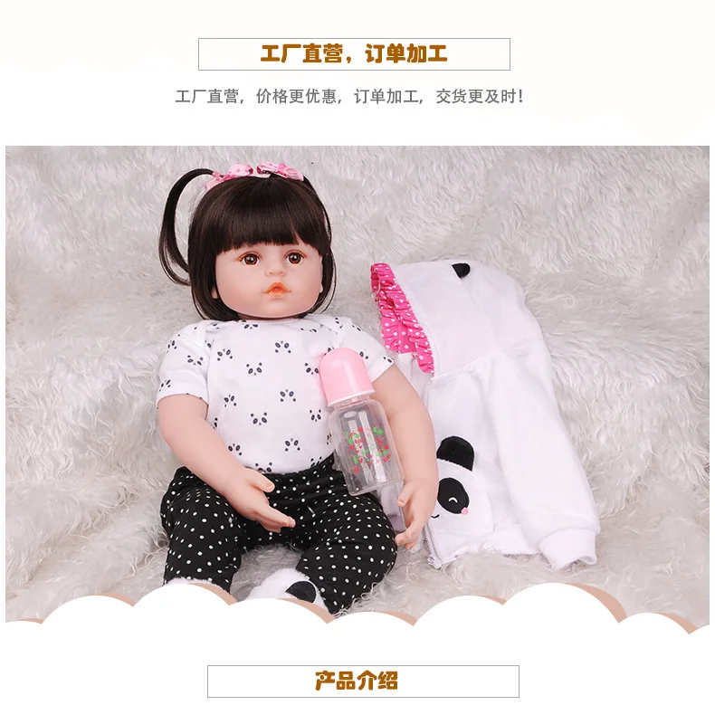 48/60 см Кукла Reborn baby girl Мягкая силиконовая кукла Boneca Reborn Brinquedos Bonecas детские подарки на день игрушки кровать время Plamate