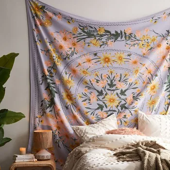 

Indian Mandala Tapestry Bohemian Psychedelic Bedspread Throw Cover Blanket Home Decor Hanging Carpet Background Cloth Beach Mats