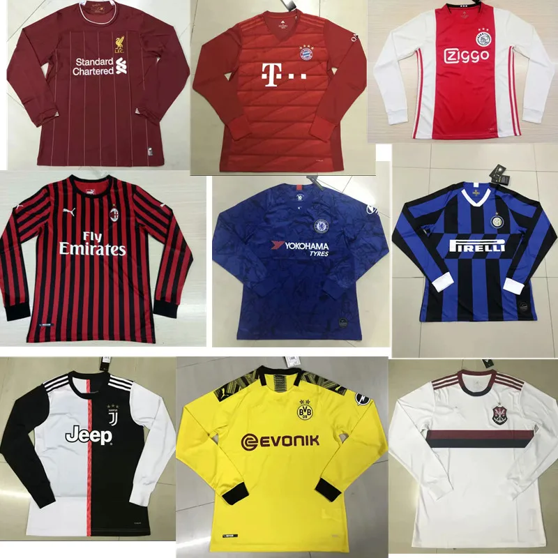 AC Inter milan manчестера city juvees Челси Америка Мексика Barcaed Соединенные 19 20 взрослых с длинным рукавом Футбол Джерси