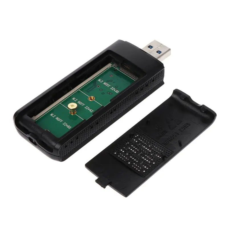 Прямая поставка M.2 NGFF SSD кардридер USB 3,0 мини жесткий диск Caddy HDD корпус для Windows XP 2003 Vista 7 Linux Mac