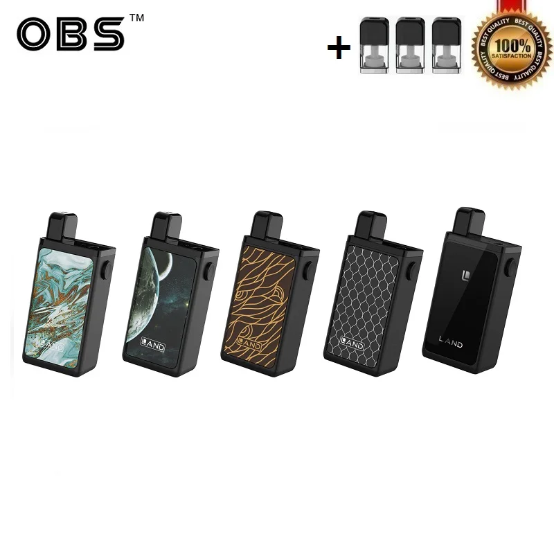 

Original OBS Land Vape Kit 750mah Battery with 1.5ml Tank Adjustable Switch Pod Electronic Cigarette Vaporizer Vs Smoant Pasito