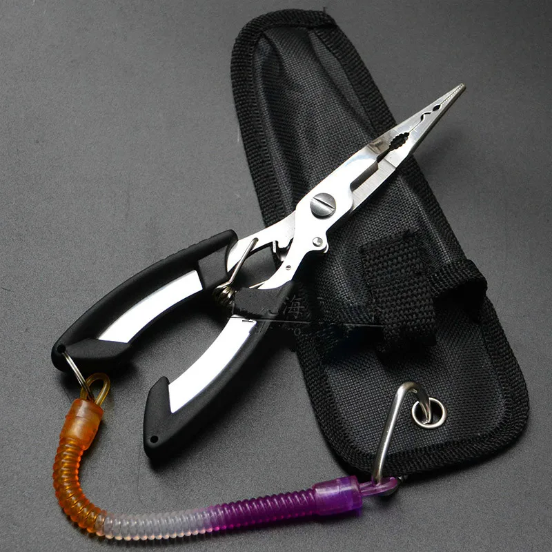 

Stainless Steel Fishing Plier Scissor Line Cutter Hook Remover Fly Fishing Locking Forceps Bait Clipper Tackle Tool pesca