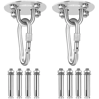 

Suspension Hooks, 2 Pack Hammock Hooks Set Ceiling Hook Hanging Chair for Mounting Hammock Punching Bag Deckchair