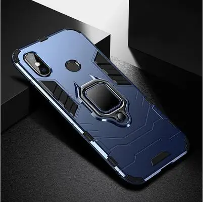 2 шт. магнитный металлический чехол с кольцом для Xiaomi Redmi S2, магнитные противоударные мягкие чехлы для телефонов Xiaomi Redmi S 2, чехол для телефона, задняя крышка для Xiaomi RedmiS2 - Цвет: Синий