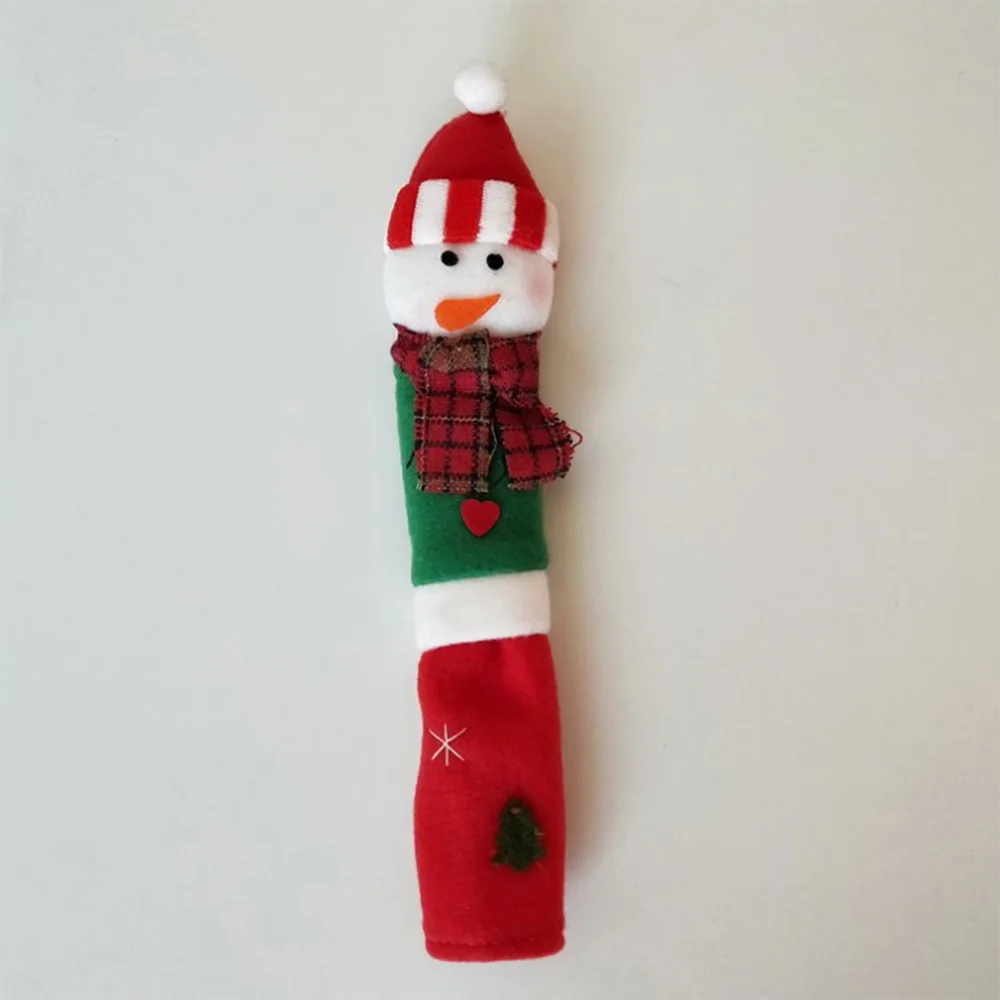 3PCS/Set Snowman Kitchen Appliance Handle Covers Christmas Decor Kitchen Tools Microwave Door Refrigerator Handle Sets