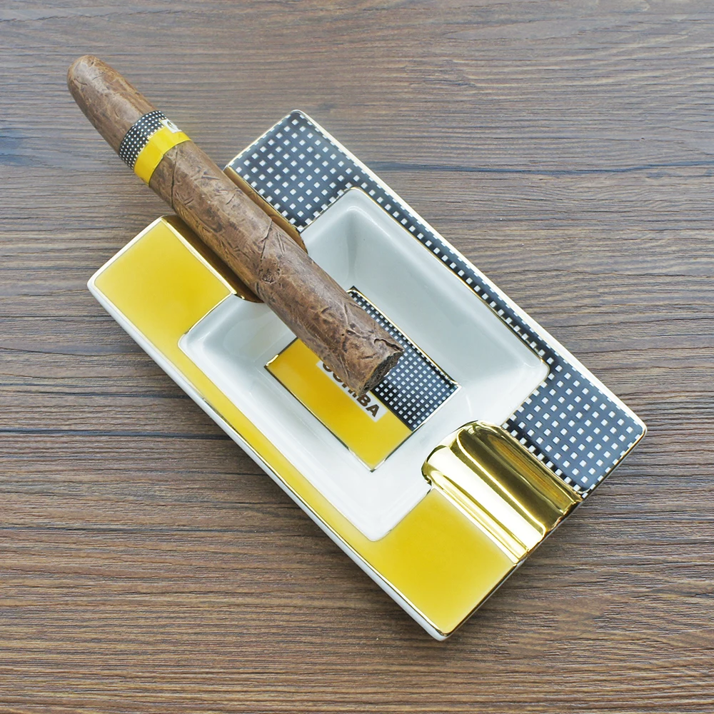 Портативная пепельница для сигар COHIBA домашняя керамическая роскошная табака с 2