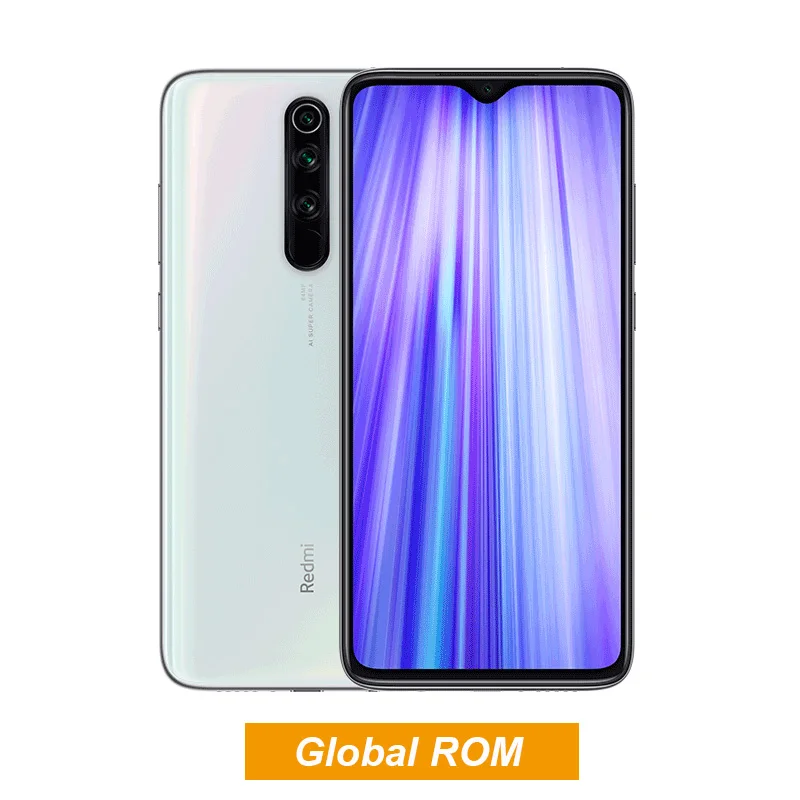 Global Rom White Xiaomi Redmi Note 8 Pro с глобальной ПЗУ, 8 ГБ, 128 ГБ, 64 мп, четыре камеры MTK Helio G90T, 6,53 '', FHD+ дисплей, 4500 мАч, смартфон, 18 Вт, QC 3,0 - Цвет: Global Rom White