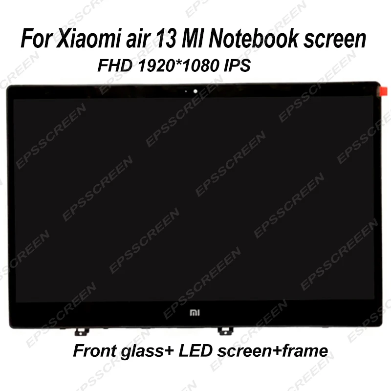 Для XIAOMI AIR MI notebook 13 LED-подсветка для экрана ноутбука ЖК-панель+ Переднее стекло Дисплей Матрица монитор FHD ips 30 PIN сборка+ рамка