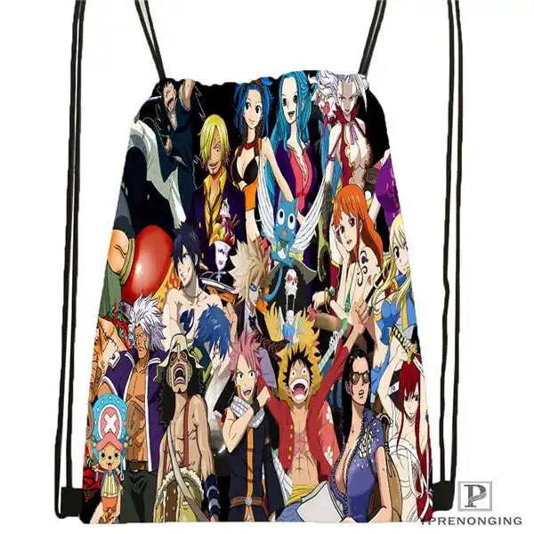 Drawstring Backpack Индивидуальная цельная походная сумка на шнурке, милый рюкзак для детей(черная спинка) 31x40 см#20180611-02-86 - Цвет: Drawstring Backpack