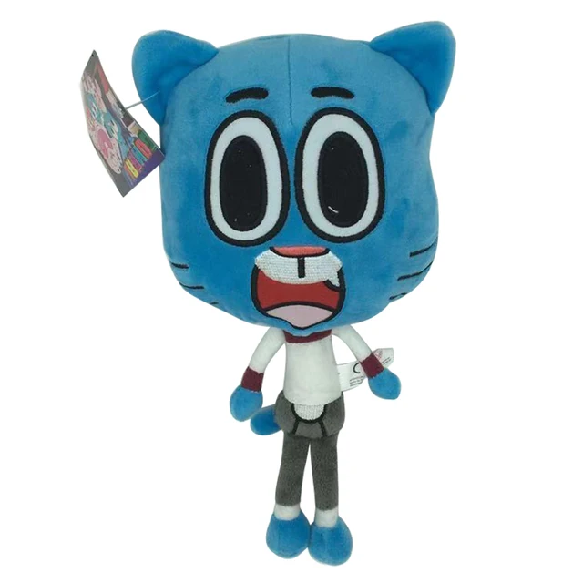 1pcs 25cm Cute Cartoon Amazing World Gumball Darwin Anais Bunny Plush Doll Soft Stuffed Toys Doll Gifts for Children Kids