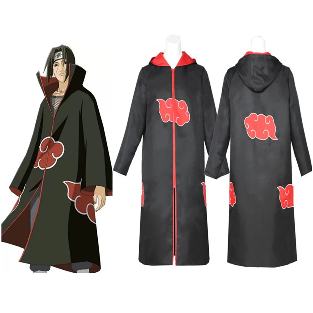 Распродажа, аниме Наруто, Akatsuki/Учиха Итачи, косплей, костюм для Хэллоуина, рождественской вечеринки, Модный Плащ, накидка для мужчин, wo, Мужской плащ с капюшоном
