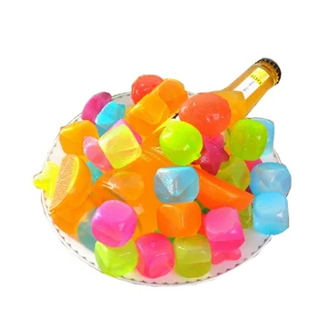 

2018 Hot 20pcs Reusable Multicolour Ice Cube Physical Cooling Tools Shaped Ice Cubes Plastic Party Tool Ice Cream Tools CM