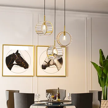 

New Creative Modern Crystal Chandeliers Led Chandelier Lighting Gold Copper Lamp 110V 220v Lustre LED Dinning Room Bar Light