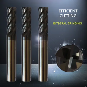 

CNC Carbide CNC Solid Tungsten Steel Four Edge Milling Cutter CNC Milling Cutter End Milling Cutter 12 * 100