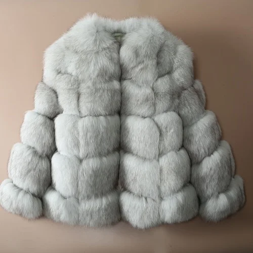 light green OFTBUY пальто с натуральным мехом зимняя куртка женская из натурального Лисьего меха Толстая теплая Уличная Повседневная женская верхняя одежда Корейский модный бренд - Цвет: light green