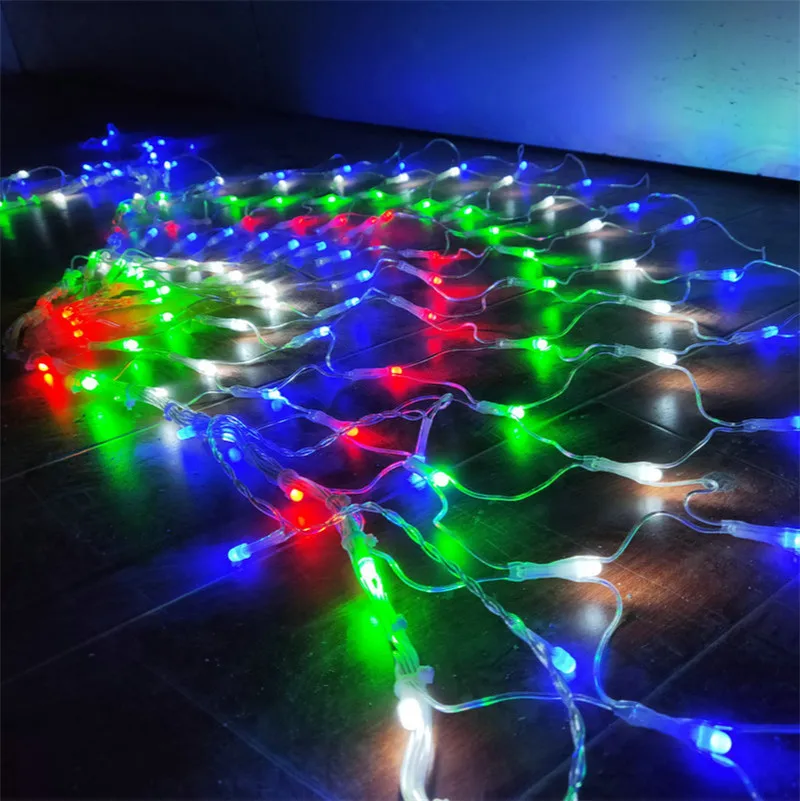 Led Peacock Light Strip Festival Garden Decoration Fishnet Lights Outdoor  Decor Lanterns 3M 372leds Mesh Net Led String Lights