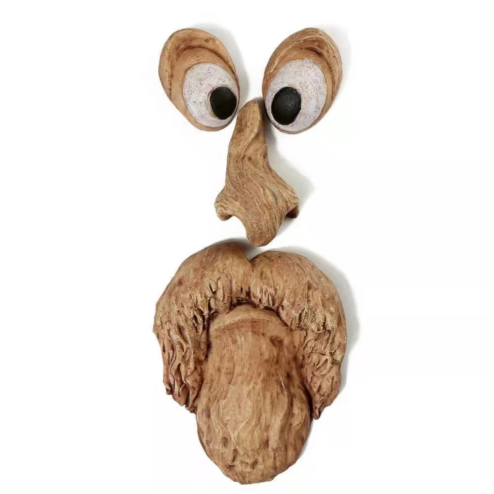 

Easter Halloween The tree of facial features Wacky features Bark face pendant mask accessory