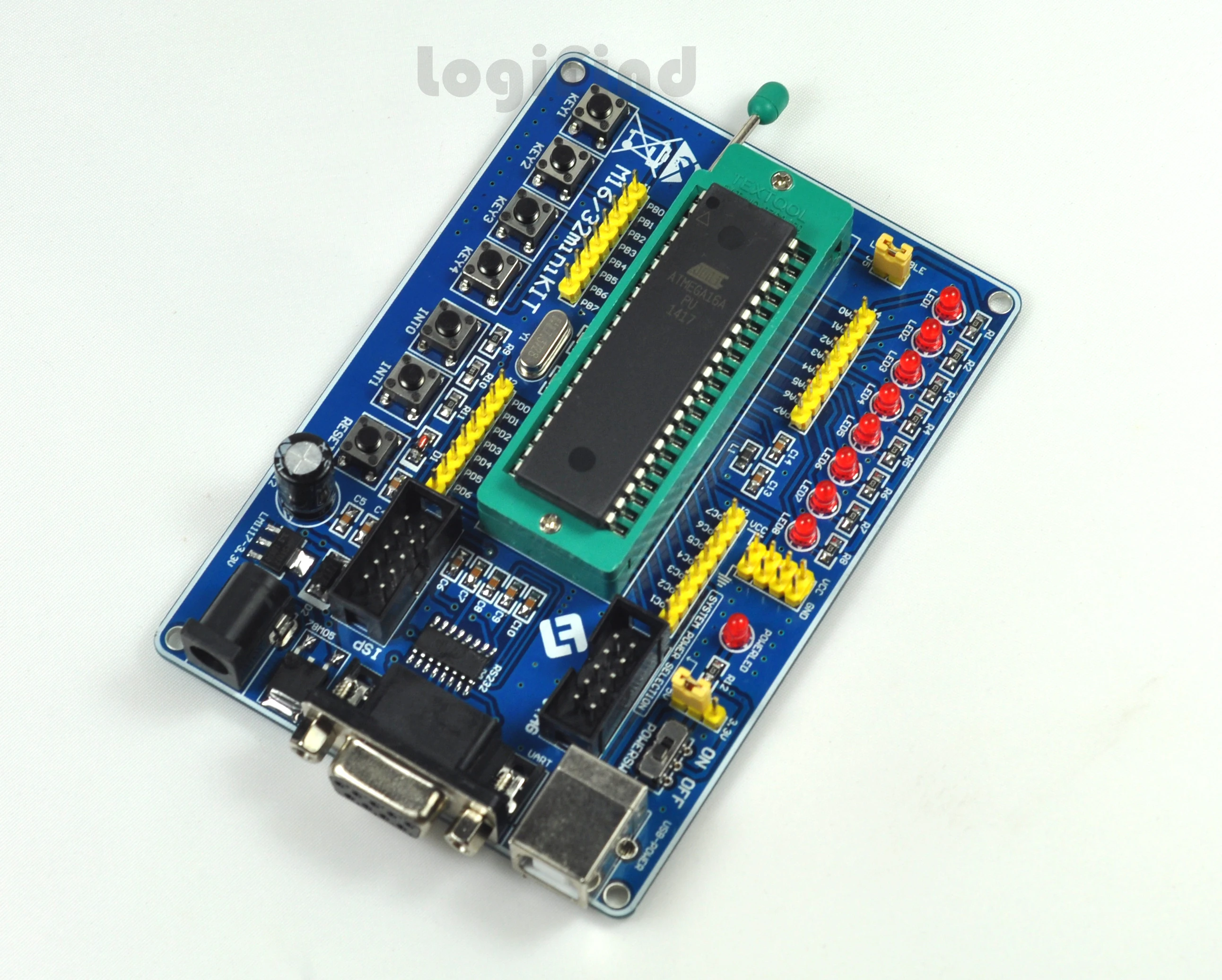 

AVR Microcontroller Learning and Development Board ATMEGA16A Experimental Board