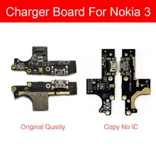 Плата зарядного устройства для микрофона и Usb для Nokia 3 TA-1020 TA-1032 Micro зарядный разъем порт док-станция гибкий кабель, запчасти для ремонта