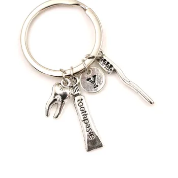 

2pcs Dentist Keyring Dentist Keychain Assistant Dental Gift Dental Hygienist Keyring Bag Accessories