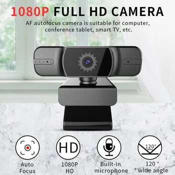 

HD 1080P Webcam Auto Focus Computer Camera Built-in Microphone Video Call Web Camera for PC Laptop & Tiny Camera