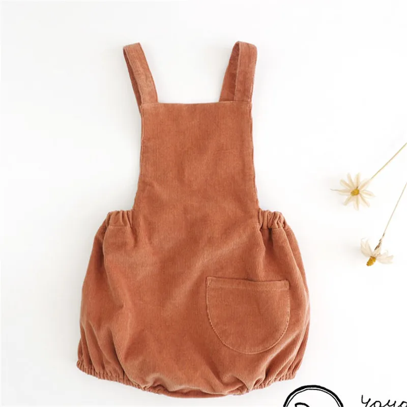 Оранжевый Soor Ploom/шаровары для маленьких девочек; красивые вельветовые Комбинезоны для маленьких мальчиков; высококачественные детские шаровары в европейском стиле - Цвет: Оранжевый