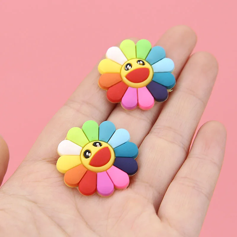 DIY Accessories Colorful Rainbow Sunflower Ear Stud Headband Hair Accessories Brooch Material Accessories