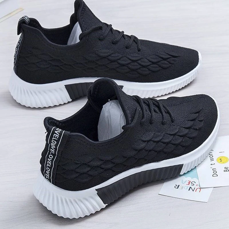 2021 Spring and Autumn Sports Shoes Casual Women's Shoes Breathable Mesh Comfortable Lightweight Soft-soled Running Net Shoes
