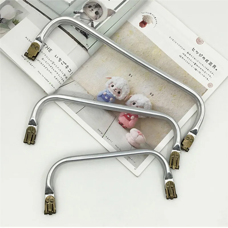 HAOFA 10pcs/lot 20cm  25cm 30cm Doctor Metal Bag Frame Silver Metal Purse Frame Handbag Frames Square Bag Hardware DIY Bag Frame