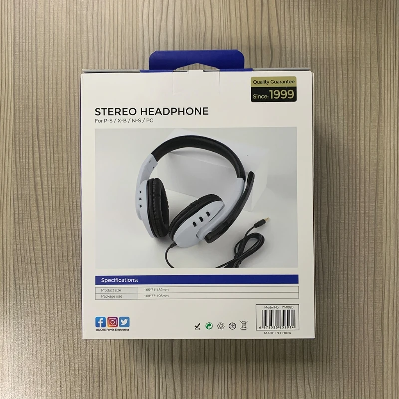 1 Set 3 5mm Gaming Headphone Wired Stereo Headset for PS5 PS4 PC Switch XONE S X 360 PC Computer Accessories