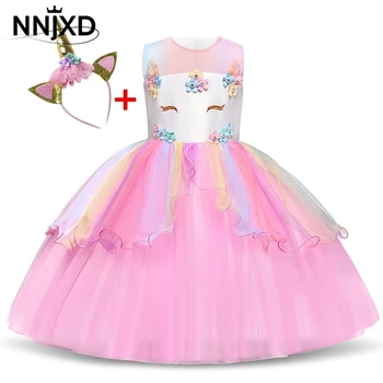 

Unicorn Dress Kids Dresses For Girls Performance Costume Children Princess Dress Girls Birthday Party Dress 4 5 6 7 8 9 10 Year