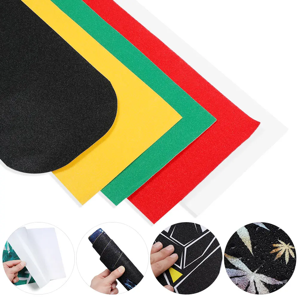 Skating Board Deck Sticker Non-slip Skateboard Deck Sandpaper Grip Tape For Longboarding 8524cm Skateboard Griptape Accessory skateboard sandpaper skateboard grip tape skateboard accessories