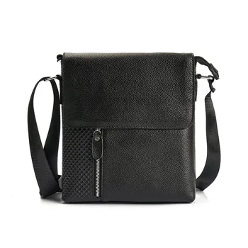 

Cross Border Exclusively For Men'S Leather Single-Shoulder Bag Manufacturers Customizable Package Lid Full-Grain Briefca