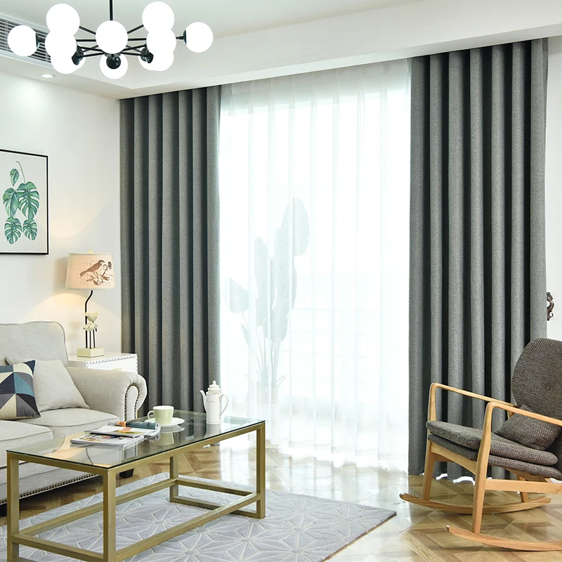 

Modern Blackout Curtains 80%-90% Shade Solid Color High Shading Curtain For Living Room Bedroom Window Customized