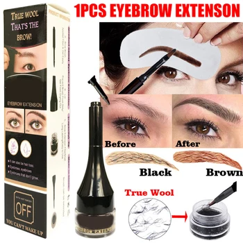 

Waterproof 4D Eyebrow Fiber Extension Gel Cream Tint Pen Eyebrow Enhancer Brush for Building Eyebrow KG66