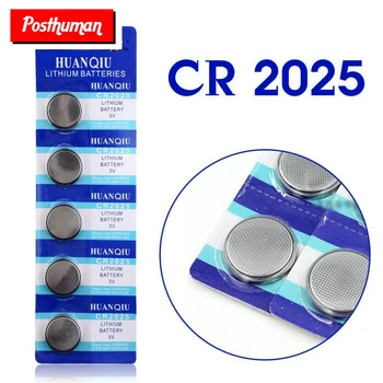

5pcs 3V CR2025 Lithium Button Coin Cells Battery 2025 ECR2025 BR2025 DL2025 KCR2025 L12 208-205LM2025 5003LC ST-T14 Batteries