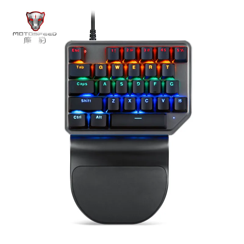 Motospeed K27 механическая клавиатура Motospeed V30 игровая мышь USB Проводная Одноручная Синяя подсветка для компьютера и ноутбука