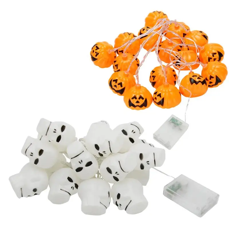 

Halloween 16 LED Pumpkin Skull Lantern Set LED String Lights Halloween Parties Decoration Accessories