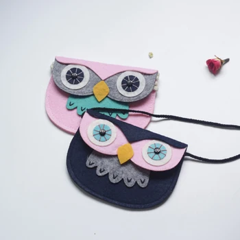 

2021 New Children's Coin Purse Baby Owl Mini Shoulder Bag Cute Messenger Bags Non-woven Fabric Small Bags For Kids Girl