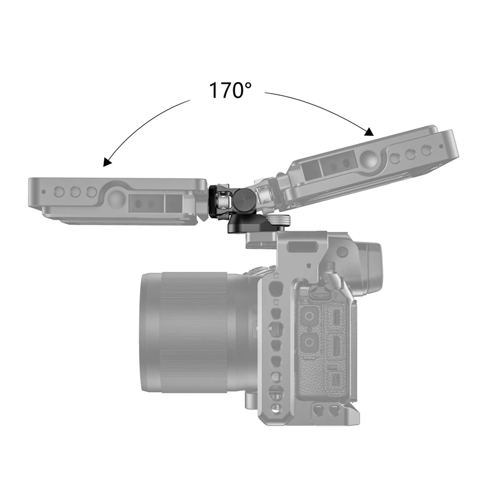 SmallRig Swivel 170 Degree & Tilt 360 Degree Monitor Mount with Arri Locating Pins Microphone Brack