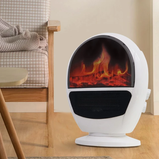 3D Decor Flame Electric Fireplace Room Heater PTC Ceramic Space Heater  Oscillating Function 3s Heat-up Overheating Protection - AliExpress