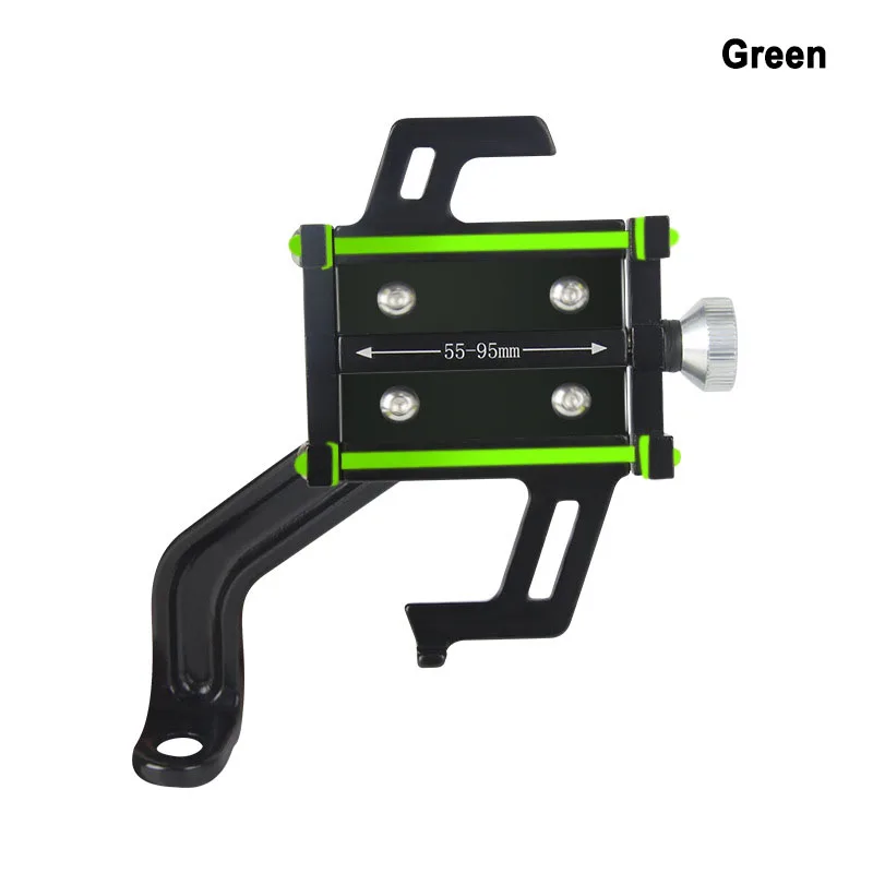 Rearview Green Алюминиевые мотоциклетные велосипедные держатели для мобильного телефона Подставка для iPhone 8P XR Sansung S9 горный велосипед руль gps кронштейн крепление - Цвет: Rearview Green