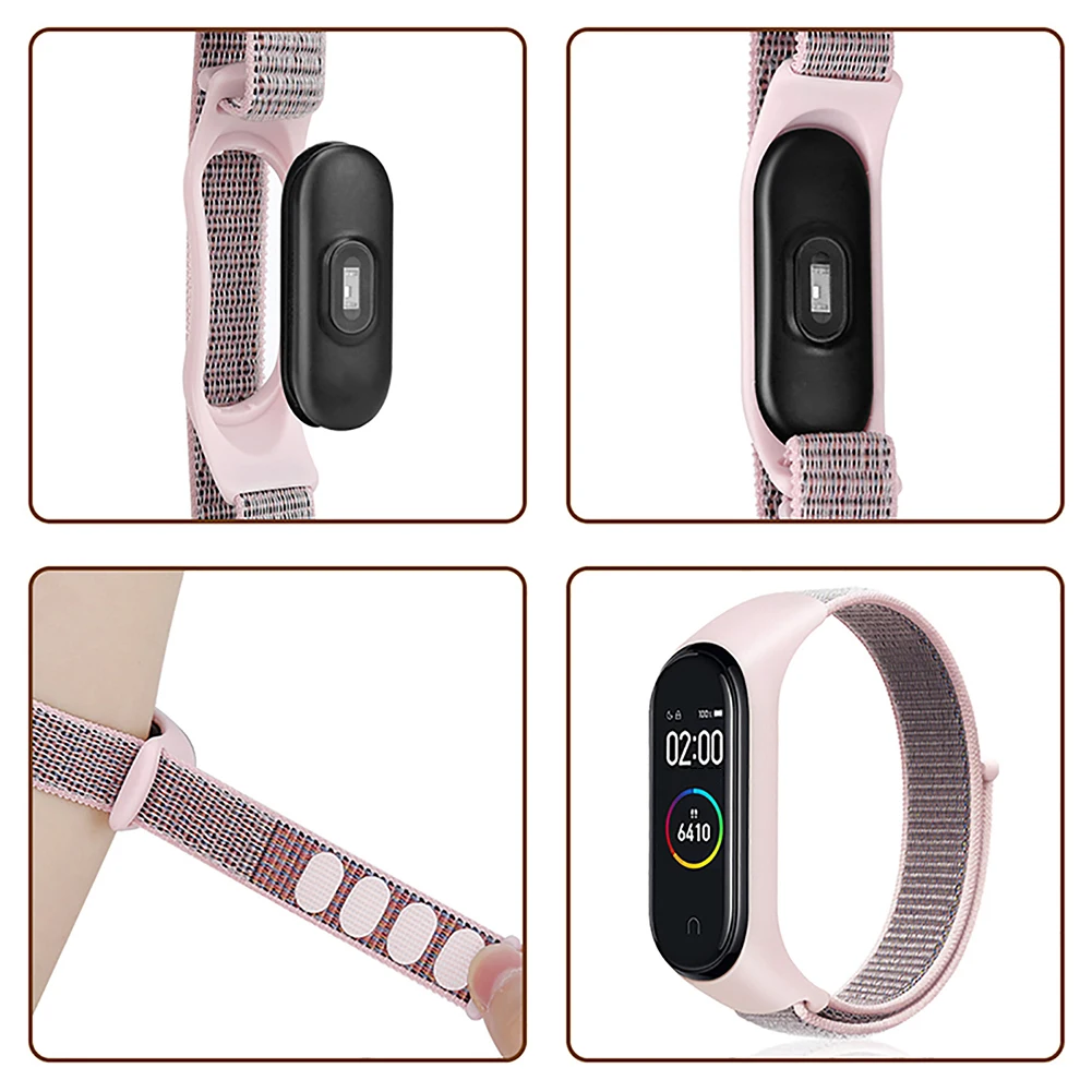 

Applicable For Millet 3 Generation 4 Generation Smart Bracelet Nylon Loop Integrated Watch With Velcro New Fashion Watch Belt