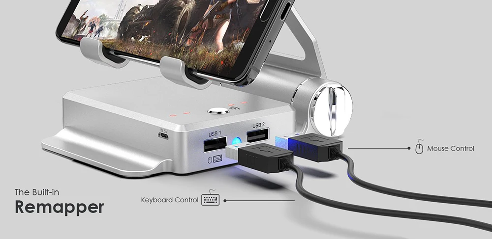 Original GameSir X1 BattleDock Converter Stand Docking for PUBG, Fortnite, FPS Game with G30 Wired Gaming keyboard and Mouse