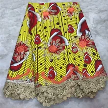 Новинка Wendy гипюровая кружевная ткань вышитый воск высокого качества кружевная ткань со шнуром африканская восковая кружевная ткань для платья WD091710