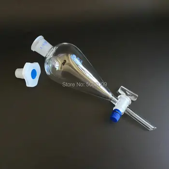 

1PCS 60ml to 2000ml pear-shaped Separating Conical Funnel With Glass Ground-in Piston Glass Lab Glassware