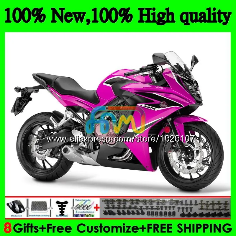 CBR-650F для HONDA CBR 650 F CBR650F, возрастом 11, 12, 13, 14, 15, 83BS. 46 CBR650 F CBR 650F 2011 2012 2013, розовом и черном цвете, обтекатель - Цвет: No. 1
